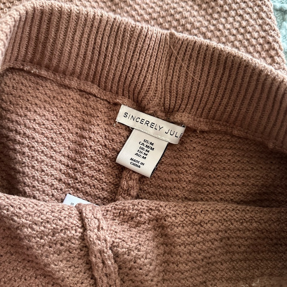 Textured Knit Pants in Rust - Picture 2 of 5